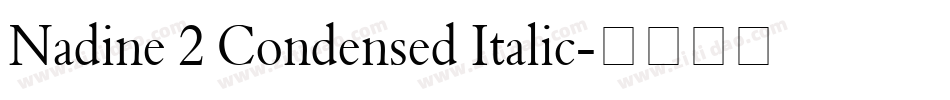 Nadine 2 Condensed Italic字体转换